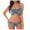 Blue, variant on Women Sexy Denim Bikini Set Ripped Tassel Top Bra Lace Up Tie Side Triangle Shorts For Party Beach Club