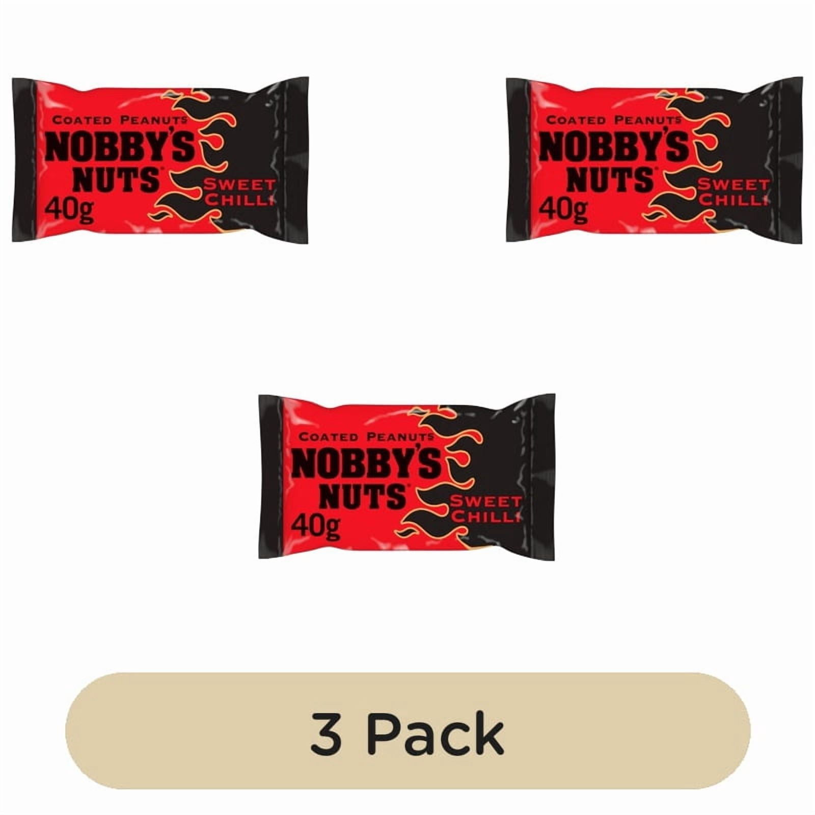 Nobby's Nuts Sweet Chilli Coated Peanuts 40g, British Import (Pack of 3)