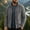 Dark Gray, variant on LYSMORA Men's Full Zip Fleece Jacket Stand Collar Outdoor Outerwear Multi Zip Pocket Hiking Travel Coat