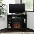 Manor Park Tall Corner Fireplace TV Stand for TVs up to 50", Black