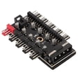 thumbnail image 1 of PC Chassis Fan Hub, 10 Port 4 Pin PWM PC CPU Cooling Hub, 12V Cooling Fan Splitter Controller Hub, 1 of 7