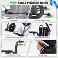 thumbnail image 4 of Electric Wheelchair for Adults,20+ Miles,360°Joystick,Gift for Dad on Father's Day(Purple), 4 of 19