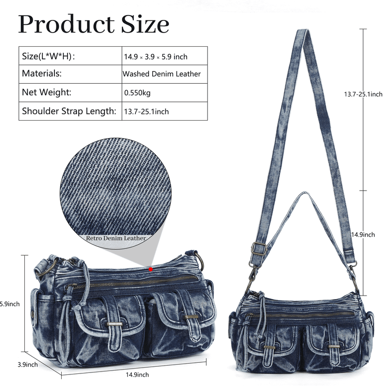 Angel Kiss Hobo Purses for Women Crossbody Shoulder Bag Ladies Multi Pocket Handbags Satchel Purse for Womens