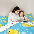thumbnail image 4 of jejeloiu Cartoon Rubber Duck 7-Piece Twin Bedding Sets,Kawaii Ducks Bedding Comforter Set,Cute Animal Sheet Sets For Girls Boys,Microfiber Bedroom Decor Reversible, 4 of 8
