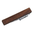 thumbnail image 4 of Mens Tie Bar Pinch Clips Tension Clasp Pins Bar Clasp Walnut, 4 of 8