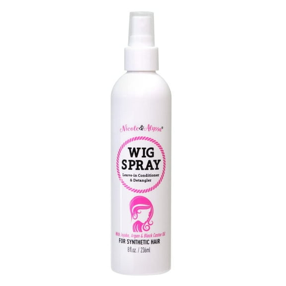 [ Nicole & Alyssa ] Wig Spray For Synthetic Hair 8oz - Leave-in Conditioner, Detangler, Moisturizer