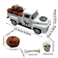 thumbnail image 3 of Halloween Truck Ornament, Halloween Decorations Vintage Metal Truck With Mini Fake Skulls and Pumpkins Ghost Decor Scary Halloween Centerpieces for Table Mantel Pumpkin Tiered Tray Decor, A-14, 3 of 8