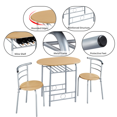 thumbnail image 4 of Yaheetech Ensemble Moderne de Salle à Manger Rond 3 Pcs pour Cuisine, Naturel, 4 of 8