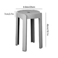 thumbnail image 3 of Tabouret en Plastique Empilable Robuste - Conception Ergonomique pour Usage Intérieur/extérieur (46x30 cm, Gris), 3 of 9