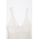 thumbnail image 4 of HH TRAF Suéter elegante de verano para mujer, estilo romántico, hombros descubiertos, espalda descubierta, decoración con agujeros, escote en V, top corto de punto para mujer, 4 of 4