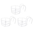 thumbnail image 1 of Justharion 3piece Wide Application Hanging Plant Iron Rack For Various Flower Pots white 1Set, 1 of 6