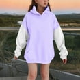 thumbnail image 2 of Ashirexll Oversized Hoodies for Girls Long Sleeve Shirts 3-14 Years Winter Solid Color Velvet Fashion Casual Comfortable Warm Fleece Hooded Sweatshirt, 2 of 6