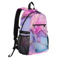 thumbnail image 2 of JIALIOU 14" Laptop Backpack Waterproof Airline Approved Stylish Casual Daypack for Travel Business College Work, Pink Purple Blue Marble, 2 of 8