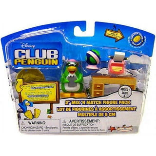Disney Club Penguin Series 2 Mix 'N Match Mini Figure Pack Gary the Gadget  Guy with Robot (Includes Coin with Code!) 