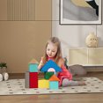 thumbnail image 2 of Qaba 11 Piece Soft Play Equipment for Kids Development, Dark Colour, 2 of 10