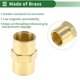 thumbnail image 3 of Accesorios de tubería de latón Unique Bargains 1/8"NPT adaptador de fundición hembra roscado recto 2 Pcs, 3 of 7