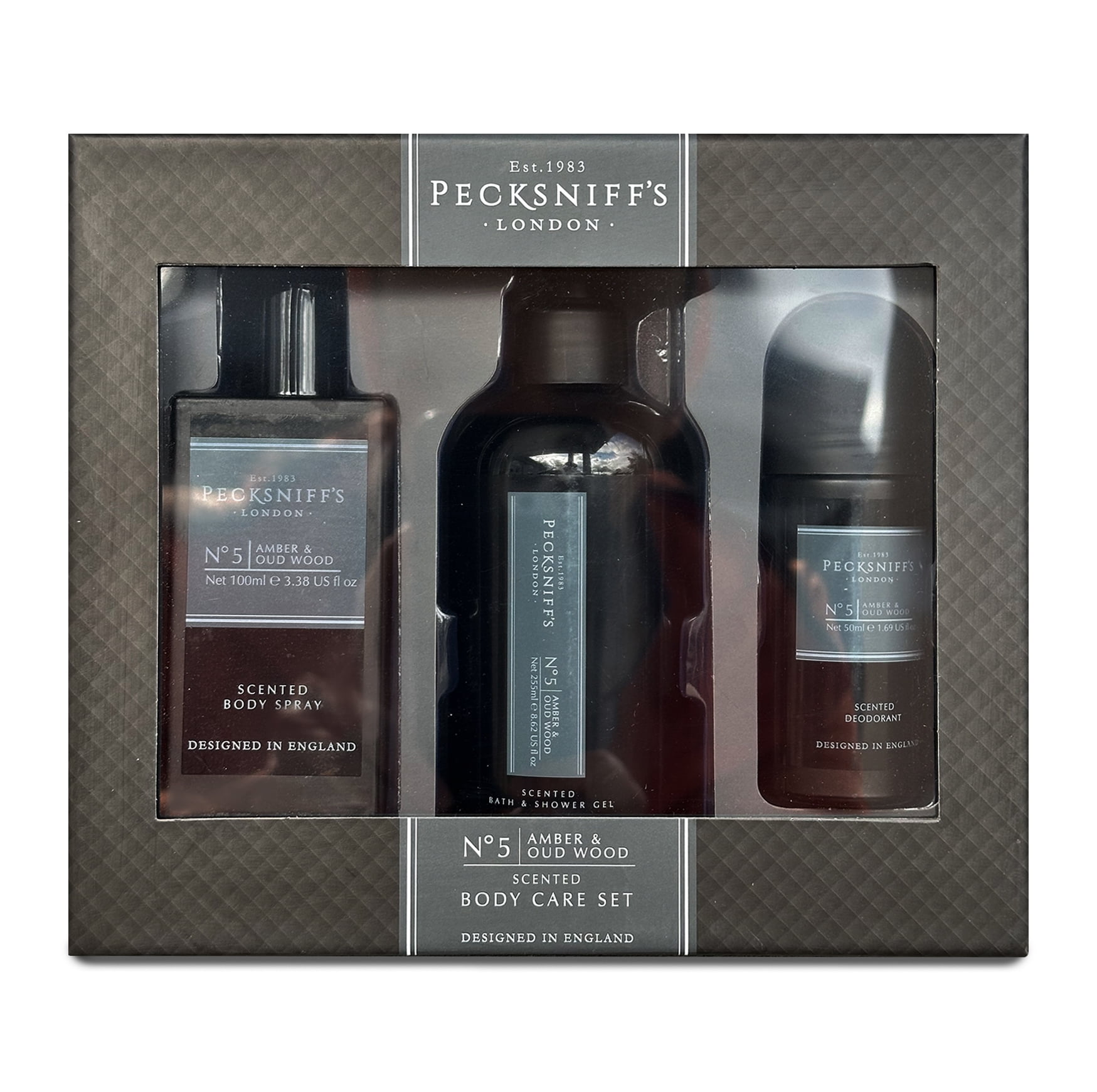 Pecksniff's Face & Body Duo Amber & Oud Wood – Men's Grooming Gift