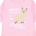 thumbnail image 4 of Inktastic Auntie's You Say Alpaca My Bags Boys or Girls Long Sleeve Toddler T-Shirt, 4 of 5