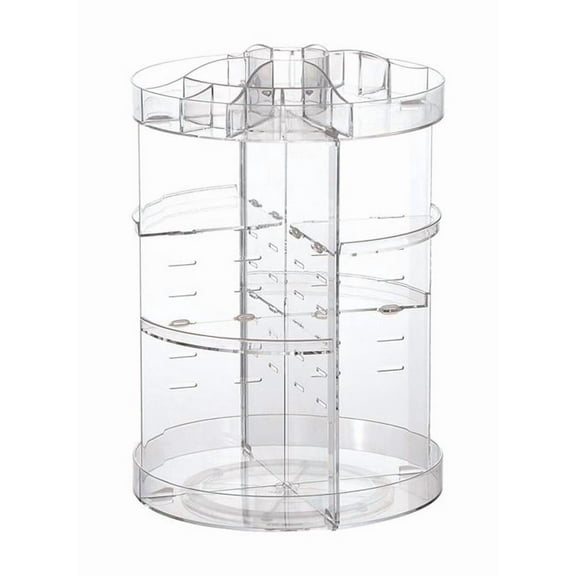 Makeup Organizer, 360 Degree Rotating Adjustable Cosmetic Organizer Makeup Storage Carousel Holder for Bathroom Vanity
