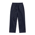 thumbnail image 4 of Qgtaibl Men's Wide Leg Sweatpants with Pockets Loose Fit Breathable Casual Workout Trousers Drawstring Elastic Waist Uncuffed Fall Joggers Dark Blue XXL, 4 of 6