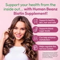 thumbnail image 6 of Human Beanz Biotin Jelly Beans 5000mcg, Extra Strength Hair Skin Nails Vitamins for Women & Men, Hair Growth Supplement, Gluten-Free Non-GMO Kosher Halal, 120 Strawberry Gummies, 6 of 10