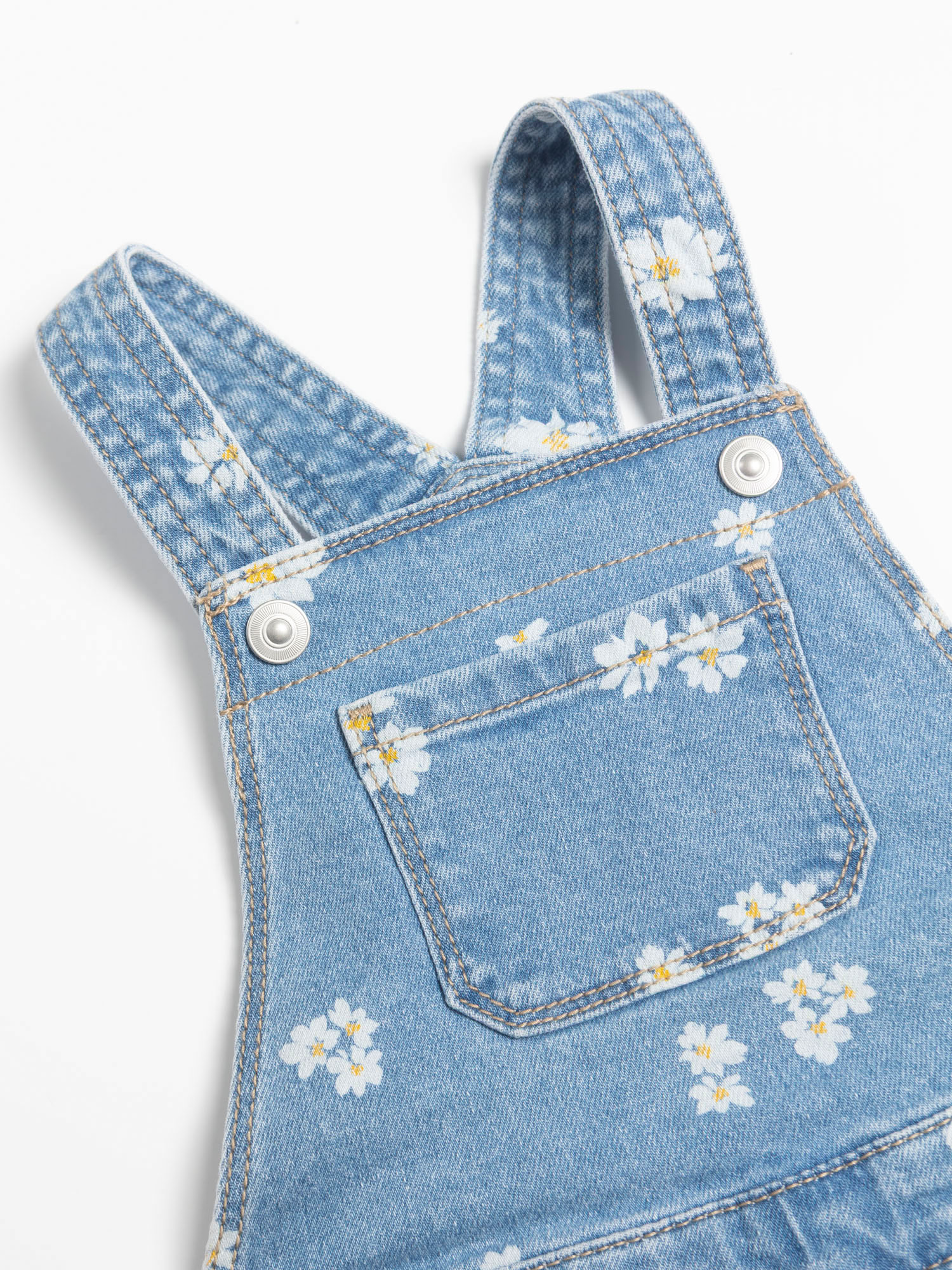 Wonder Nation Toddler Girl Denim Shortall, Sizes 12 Months - 5T