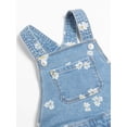 thumbnail image 3 of Wonder Nation Toddler Girl Denim Shortall, Sizes 12 Months - 5T, 3 of 5
