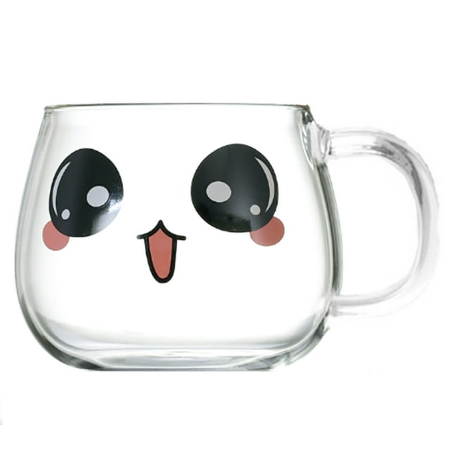 Coofit 5.07oz Espresso Cup Creative Cute Expression Espresso Glass Coffee Glass Tea Cup
