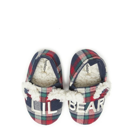 Dearfoams Cozy Comfort Kids Lil Bear Closedback Slippers