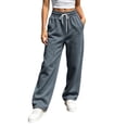 thumbnail image 3 of Luvrsol Plus Size Womens Sweat Pants Wide Leg Joggers Loose Casual Pants with Drawstring and Pockets S-3XL, 3 of 9