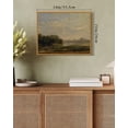 thumbnail image 3 of Drsoum Vintage Village Lakeside Wall Art 11x14in Natural Framed Classic Retro Farmhouse Rustic Decorations for Living Room Bedroom, 3 of 6
