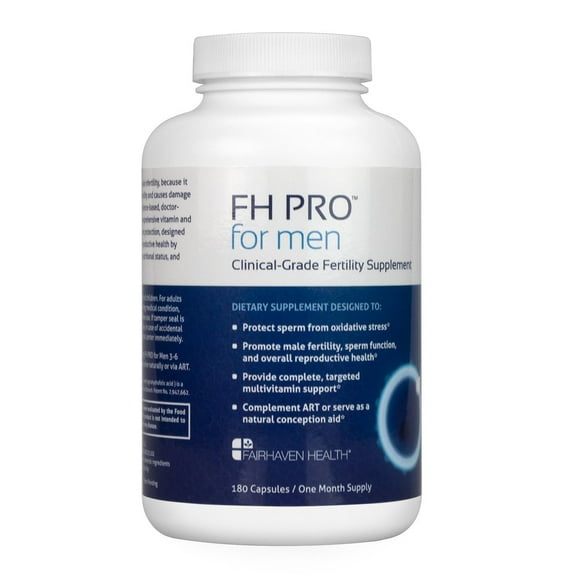 Fairhaven Health, FH Pro for Men, Clinical Grade Fertility Supplement, 180 Capsules