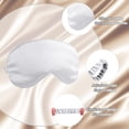 thumbnail image 3 of Uxcell Silk Sleep Mask Soft Satin Eye Protective Mask Blackout Eye Cover with Elastic Straps 2 Pack White, 3 of 4