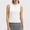 White, variant on Women's Tops and Blouses Summer Solid Color High Neck Workout Tank Tops Casual Slim Fit Sleeveless Standard Straps Summer Tops