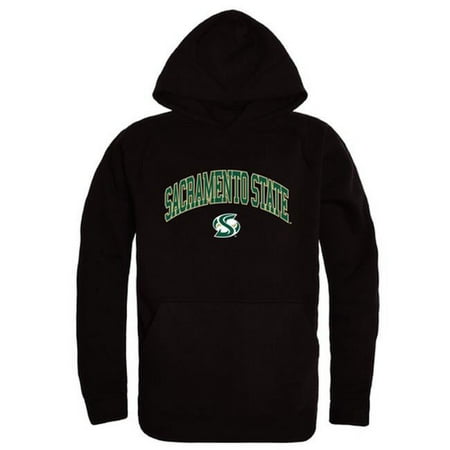 W Republic California State University Sacramento Men Campus Hoodie - Black & White - Extra Large