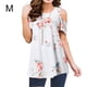 thumbnail image 3 of Qarigey Camiseta de mujer con estampado bohemio y hombros descubiertos, blusa de manga corta con hombros descubiertos Prendas para la parte del cuerpo Blanco M Qarigey AP003084-12, 3 of 6