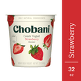 thumbnail image 2 of Chobani Non-Fat Greek Yogurt Strawberry Blended 32 oz Tub, 2 of 10