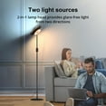 thumbnail image 6 of Miroco LED Torchiere Floor Lamp, 2-in-1 LED Floor Light with Adjustable Reading Lamp, 4 Brightness Levels 4 Color Temperatures Memory Function Timer for Living Room Bedroom Office, Black, 6 of 8