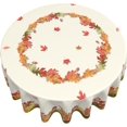 thumbnail image 3 of Fall Harvest Watercolor Leaves Table Cloth Thanksgiving Round Tablecloth 60 Inch Autumn Fabric Tablecloth for Holiday Parties Dining Table Living Room Kitchen Decor, 3 of 6