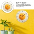 thumbnail image 3 of Creative Wall Clock Poached Egg Shape Clock Living Room Decor Battery Powered, 3 of 7