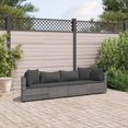 thumbnail image 1 of vidaXL 4 Piece Garden Sofa Set with Cushions Grey Poly Rattan, 1 of 1