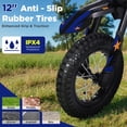 thumbnail image 4 of Wisairt 36V Kids Electric Dirt Bike, 15.5 mph High-Speed Electric Motorcycle Ride on Dirt Bike for Kids Aged 5-10, 133 lbs Max Load, 10-mile Range, Waterproof Seat, Twist Grip Throttle, Blue, 4 of 10