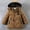 Khaki, variant on Boys Mid-Length Winter Padded Coat Thick Fleece Lined Hooded Cotton Jacket Windproof Warm Zip up Parka Outerwear for Big Kids Teen Boys 5-13 Years Old Black 7-8Years