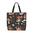 thumbnail image 1 of Balery Mushroom With Snails Bolsa de Mano para Mujeres con Cremallera, Bolsa de Gimnasio con Compartimentos, Bolsa para Laptop, Bolsa para Trabajo, 1 of 7