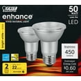 thumbnail image 2 of Feit Enhance PAR20 E26 (Medium) LED Bulb Bright White 50 Watt Equivalence 2 pk, 2 of 2