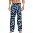 thumbnail image 2 of Picia Dragons Mens Soft Woven Cotton Elastic Waistband Sleep Pajama Pant Lounge Sleep Pant With Pockets And Drawstring-Small, 2 of 9