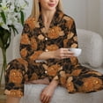 thumbnail image 6 of Logiee Halloween4 Print Womens Pajamas Set,Long Sleeve Sleepwear,Button Down Lounge Set 2 Pieces,Soft Nightwear Pjs Set-Small, 6 of 7