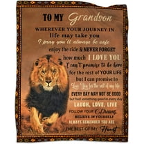Grandson Gifts Blanket from Grandma Grandpa Birthday Gifts for Grandson Throw Blankets to Grandson from Grandparents Thanksgiving Valentines Day Graduation Gifts 60"x80"