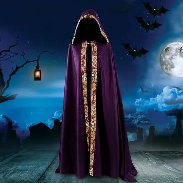 Vestido medieval Ropa medieval para mujer Capa con capucha para mujer Capa de sacerdote medieval Disfraz largo de cosplay Sacerdote Tallas grandes Disfraz de carnaval de Halloween Adulto