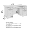 thumbnail image 5 of Pemberly Row Contemporary Executive Desk with Drawers in Harvest Cherry, 5 of 12